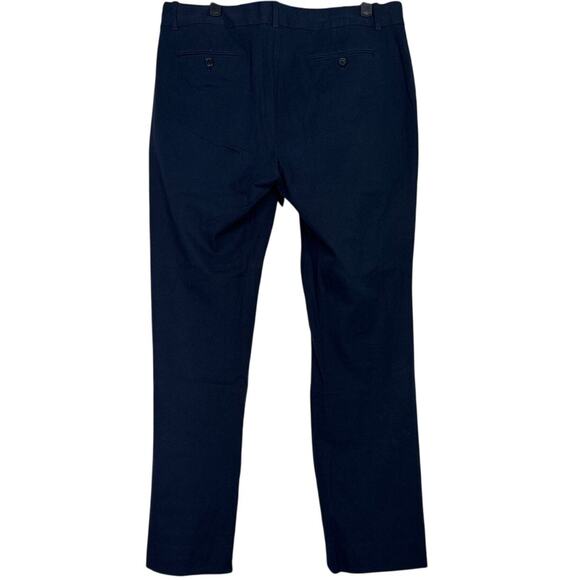 J. Crew High Rise Straight Ankle Wide Leg Stretch Trouser Pants Pockets 12 Blue - Picture 15 of 15